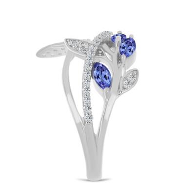 BUY 925 SILVER RING WITH TANZANITE GEMSTONE RING
